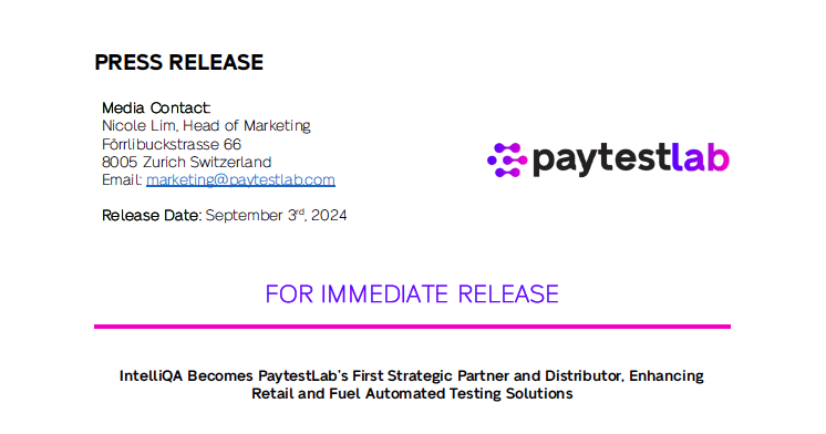 PaytestLab IntelliQA Press Release thumbnail